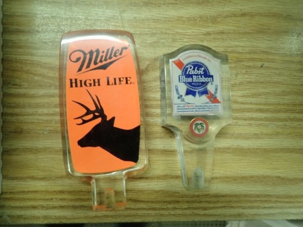 Miller High Life & Pabst Blue Ribbon Tap Handles