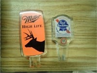 Miller High Life & Pabst Blue Ribbon Tap Handles