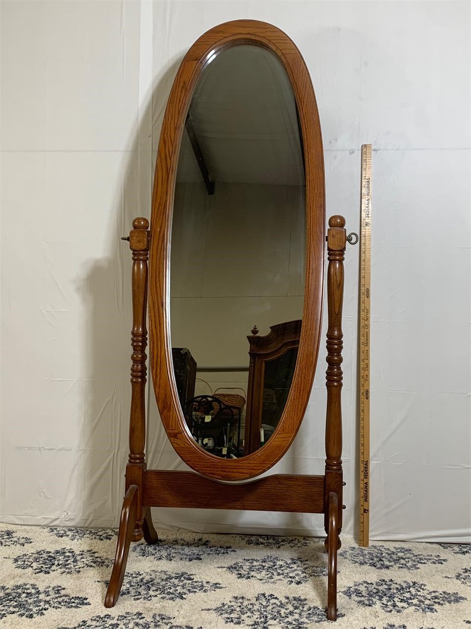 Oak Oval Mirror
