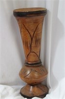 A Carved Wooden Vase
