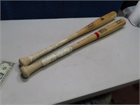 (2) Pro Wooden Baseball Bats JETER & BigStick