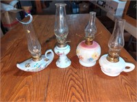 (4) Small Oil Lamps