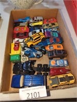 Flat of Hot Wheels/Matchbox and other Cars