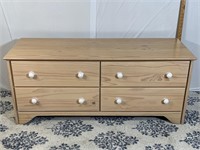 Open Finished Low Four Drawer Dresser