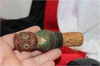 An old Wooden Figueral Head Cork Stopper