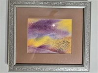 Framed signed water color painting
