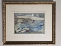 Framed water color painting