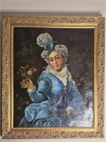 Framed oil on canvas royal painting