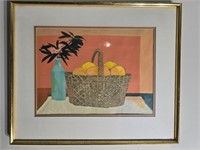 Clark Walker Unsigned Fruit Basket Painting