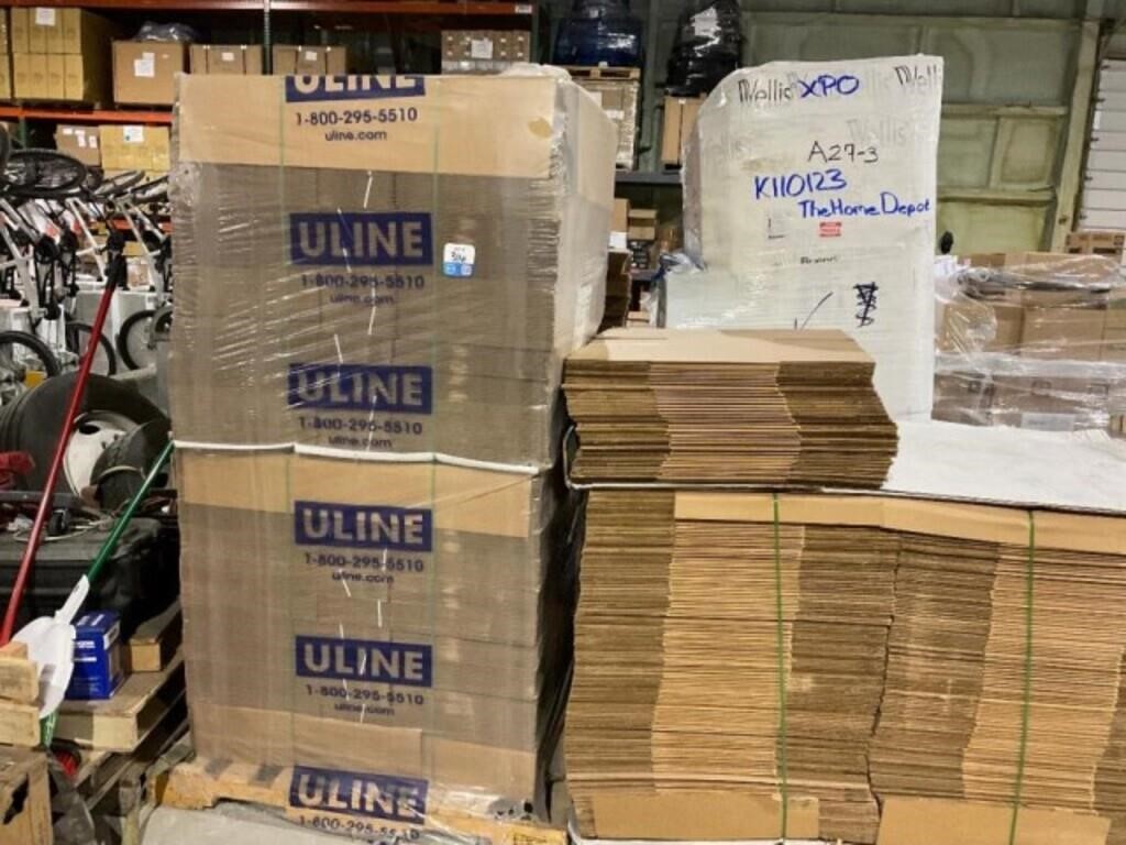 Pallet of cardboard boxes