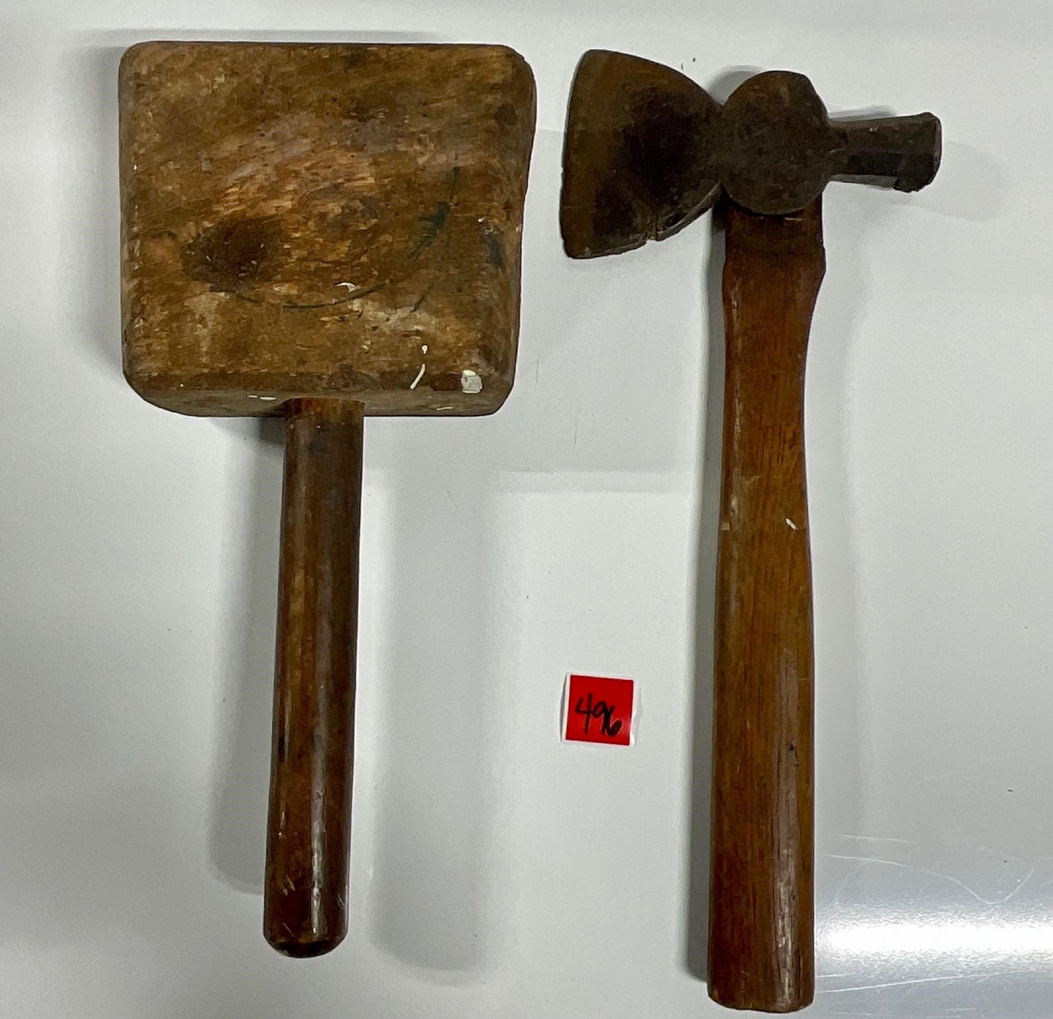 vtg. Primitive Carpenter tool and hatchet