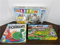 3 New Children’s Games- Sorry, Despicable Me Life