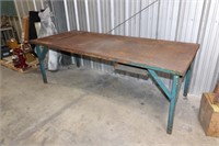 Large Steel Work Table