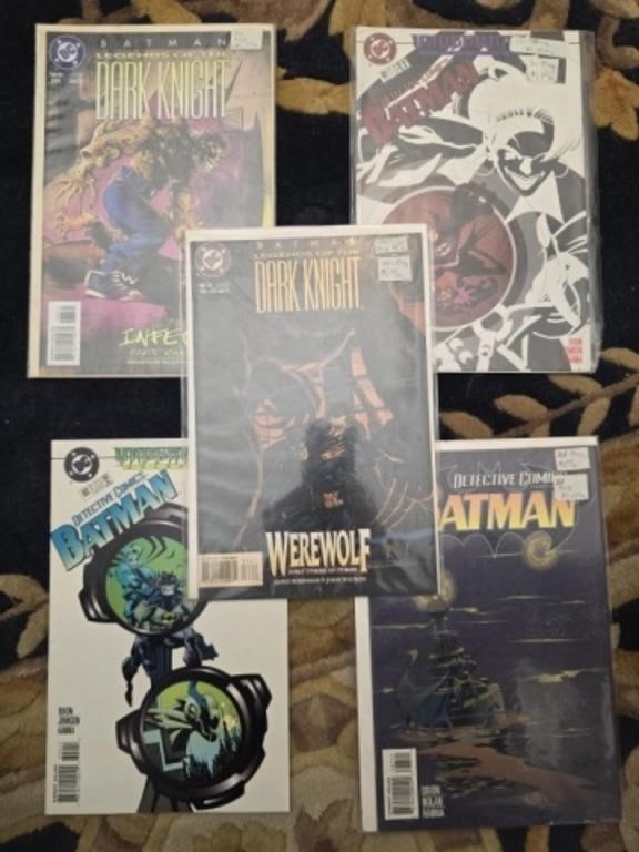 Lot of 5 vintage batman comics