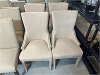 4 Contemporary Barrel Back Upholstered Chairs