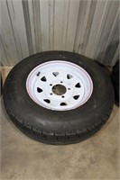 Utility Tire on Rim - ST175/80D13, New
