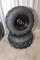2 Tires on Rims AT18x9.50-8, New