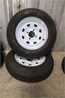 2 Utility Tires on Rims - 5.30-12, New