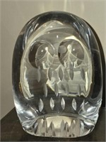 Spode Blown Glass Owl Paperweight