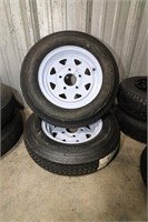 2 Utility Tires on Rims, 5.30-12,  New