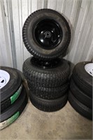 4 Utility Tires on Rims, 16x6.50-8, New