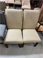 Pair of Upholstered Parson Chairs