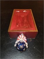 Lenox star spangled ball silver plated ornament