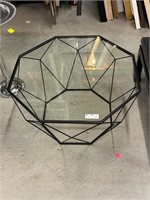 Octagonal Glass-Top Coffee Table