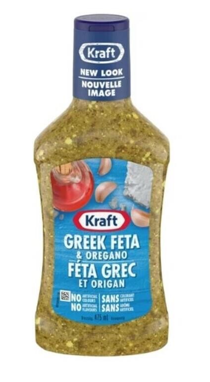 1 Kraft Greek Feta and Oregano Salad Dressing, 475
