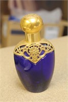 Cobalt Blue Glass Parfume Bottle