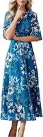 3XL Women's Summer Floral Dress, V-Neck Women's Su
