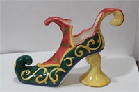 A Decorative Ceramic Shoe
