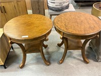 Pair of Round Contemporary End Tables