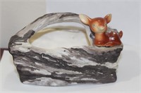A Ceramic Deer Basket