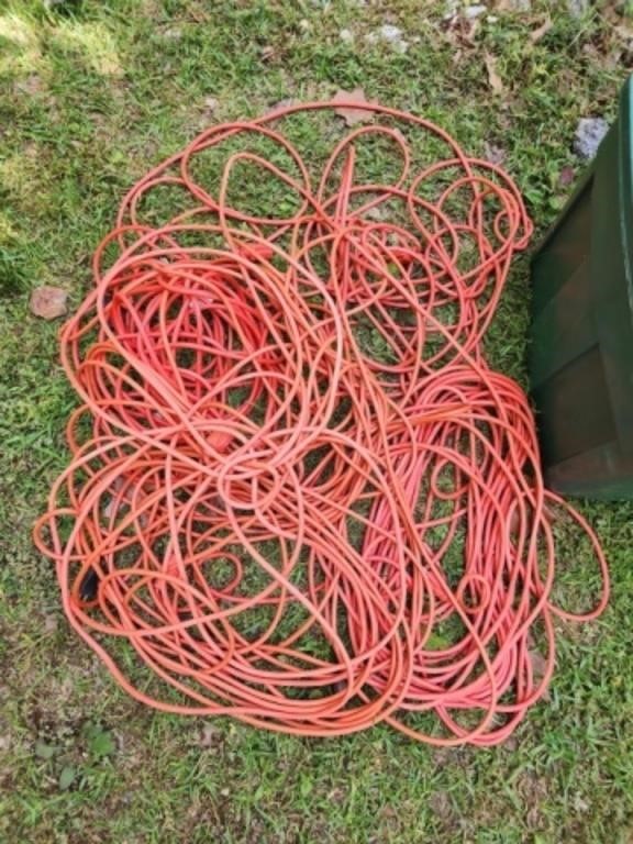 Large lot of extension cords