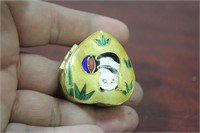 A Chinese Cloisonne Panda Trinket Box