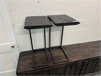 Metal & Wood Contemporary End Stands