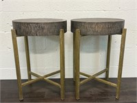 Pair of Contemporary Round End Stands