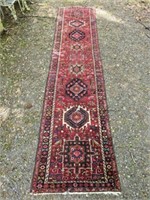 163" by 37" stunning vintage runner rug