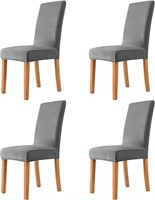 DASORY Velvet Chair Covers for Dining Room, Soft S