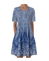 XL Women's Trendy Dress Summer Cotton Short Sleeve