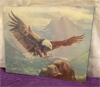 Mounted Eagle Canvas