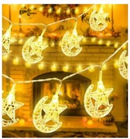 20 LED Moon Ramadan String Lights, Islamic Castle