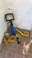 Halogen Work Lights and Fluorescent Trouble Light