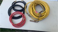 Lot 3/8” Air Hose, 3 shorter lengths and one