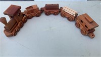 Wooden Craftsman Made Toy Train Set