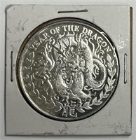 2012 Somali Year of the Dragon 1 Ounce .999 Silver