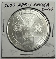 April 2020 Envela Covid 1 Ounce .999 Silver Round