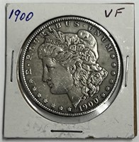 Morgan Silver Dollar 1900 Marked VF