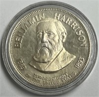 Benjamin Harrison One Ounce Sterling Round